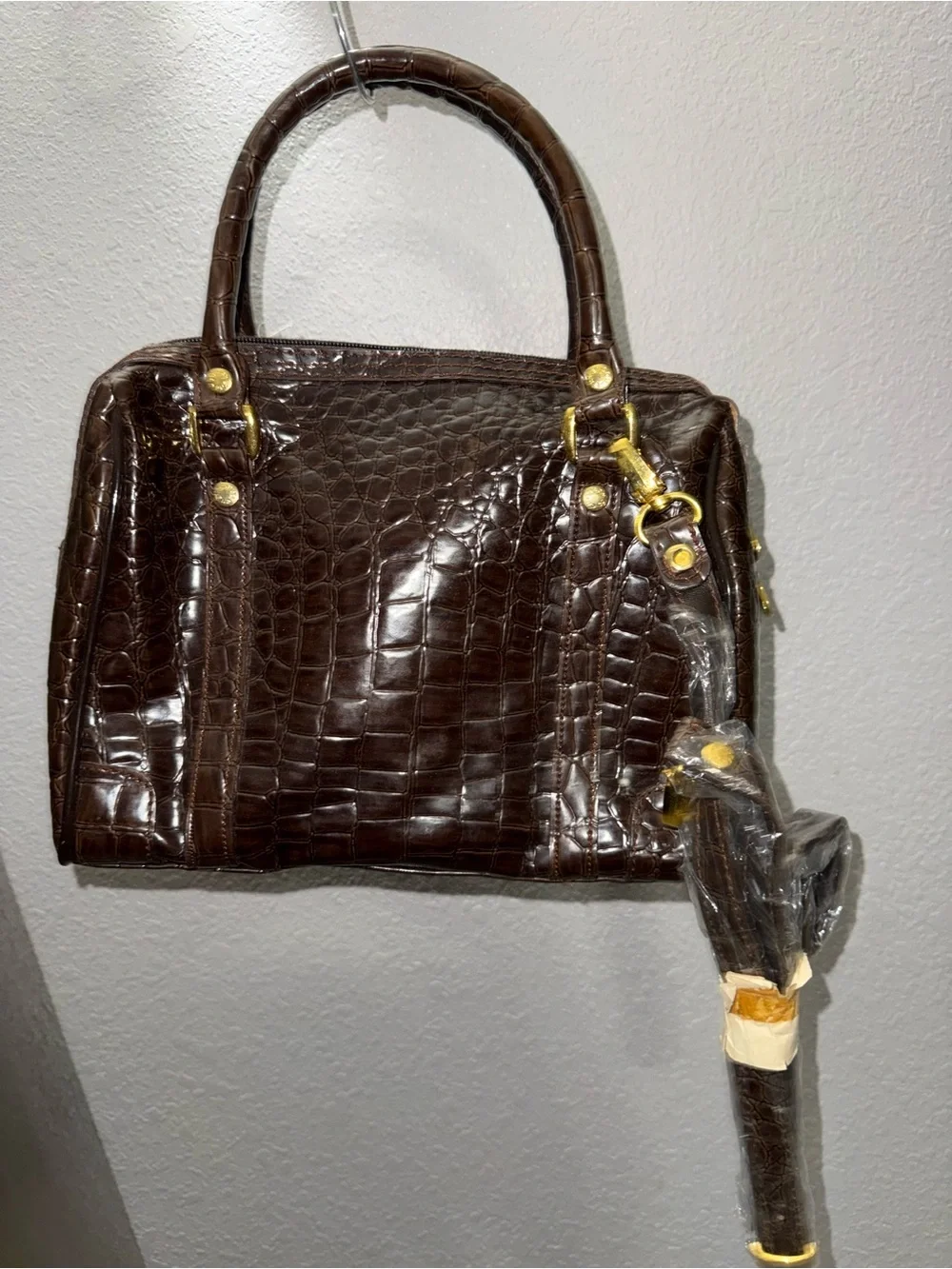 Vintage Chenson crocodile-embossed handbags